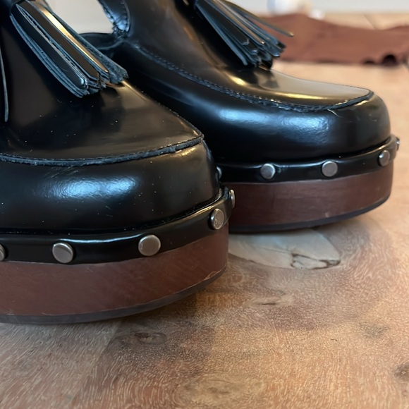 JCrew Black Dakota Tassel Clogs - Picture 7 of 8